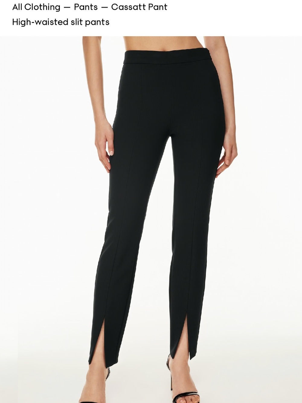 NWT Aritzia Babaton Cassatt High Waist Pant Slit hem